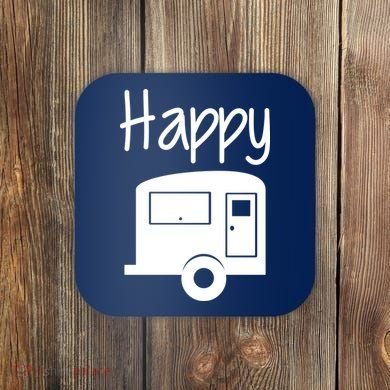 Happy Camper RV Camping Coaster