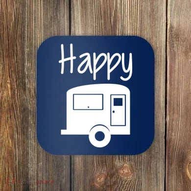 Happy Camper RV Camping Coaster