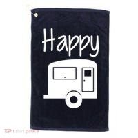 Happy Camper RV Camping Golf Towel thumb 0