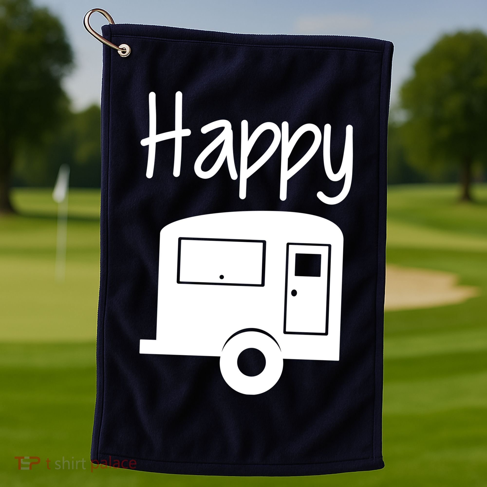 Happy Camper RV Camping Golf Towel