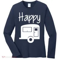 Happy Camper RV Camping Women's Long Sleeve Shirt thumb 0