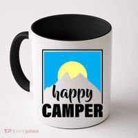 Happy Camper Sunrise Over Mountains Coffee Mug thumb 0