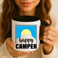 Happy Camper Sunrise Over Mountains Coffee Mug thumb 3