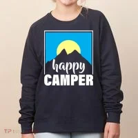 Happy Camper Sunrise Over Mountains Women's Sweatshirt thumb 0