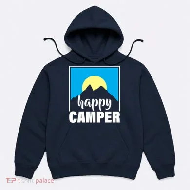 Happy Camper Sunrise Over Mountains Hoodie