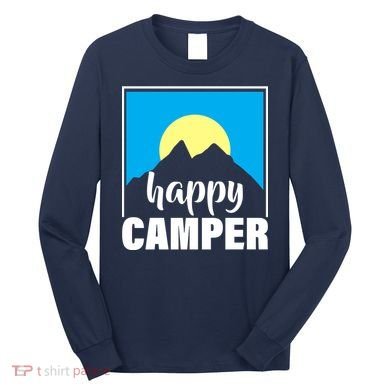 Happy Camper Sunrise Over Mountains Long Sleeve Shirt