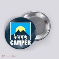 Happy Camper Sunrise Over Mountains Button thumb 0