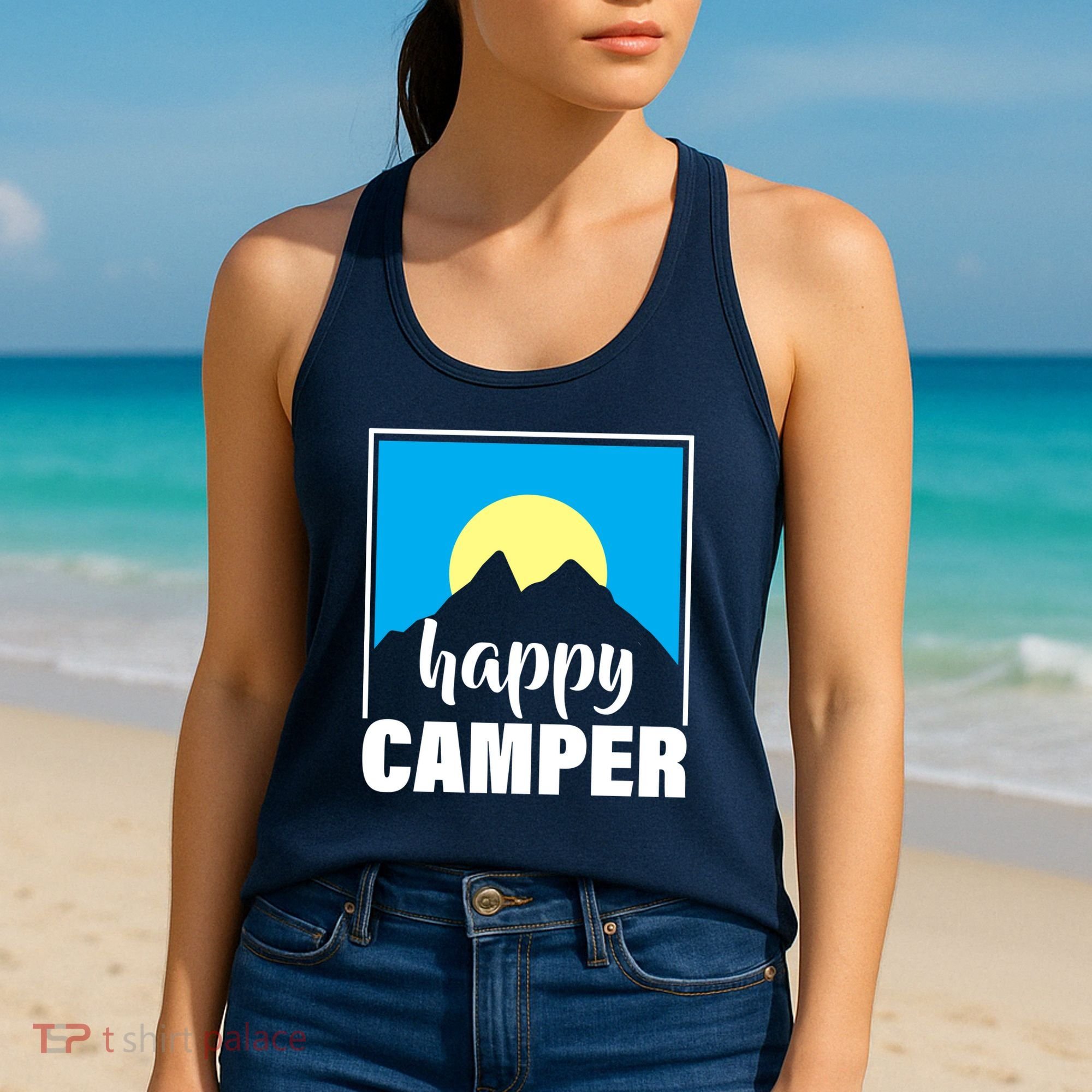 Happy Camper Sunrise Over Mountains Women's Tank Top