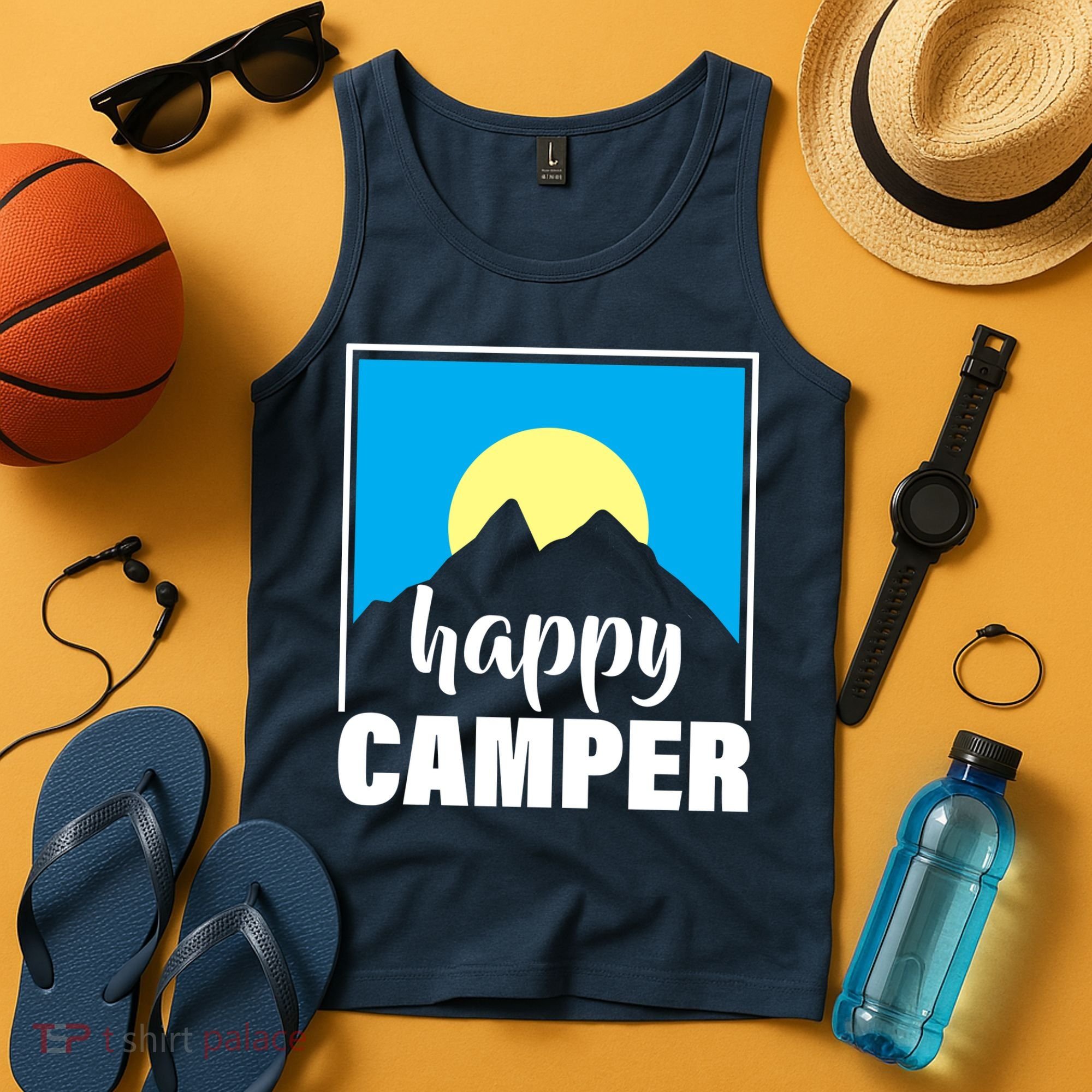 Happy Camper Sunrise Over Mountains Tank Top