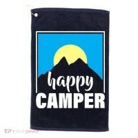 Happy Camper Sunrise Over Mountains Golf Towel thumb 0