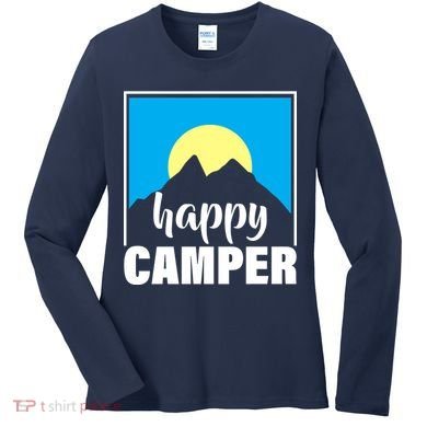 Happy Camper Sunrise Over Mountains Women's Long Sleeve Shirt