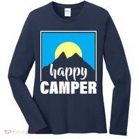 Happy Camper Sunrise Over Mountains Women's Long Sleeve Shirt thumb 0