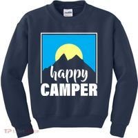 Happy Camper Sunrise Over Mountains Kids Sweatshirt thumb 0