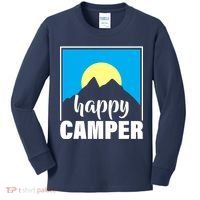 Happy Camper Sunrise Over Mountains Kids Long Sleeve Shirt thumb 0