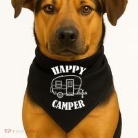 Happy Camper Trailer USA-Made Doggie Bandana thumb 1