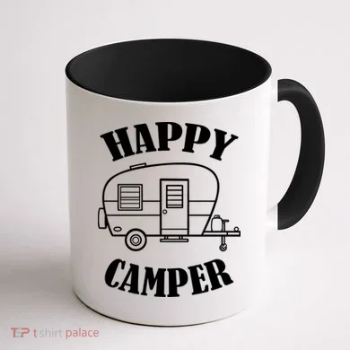 Happy Camper Trailer Coffee Mug back