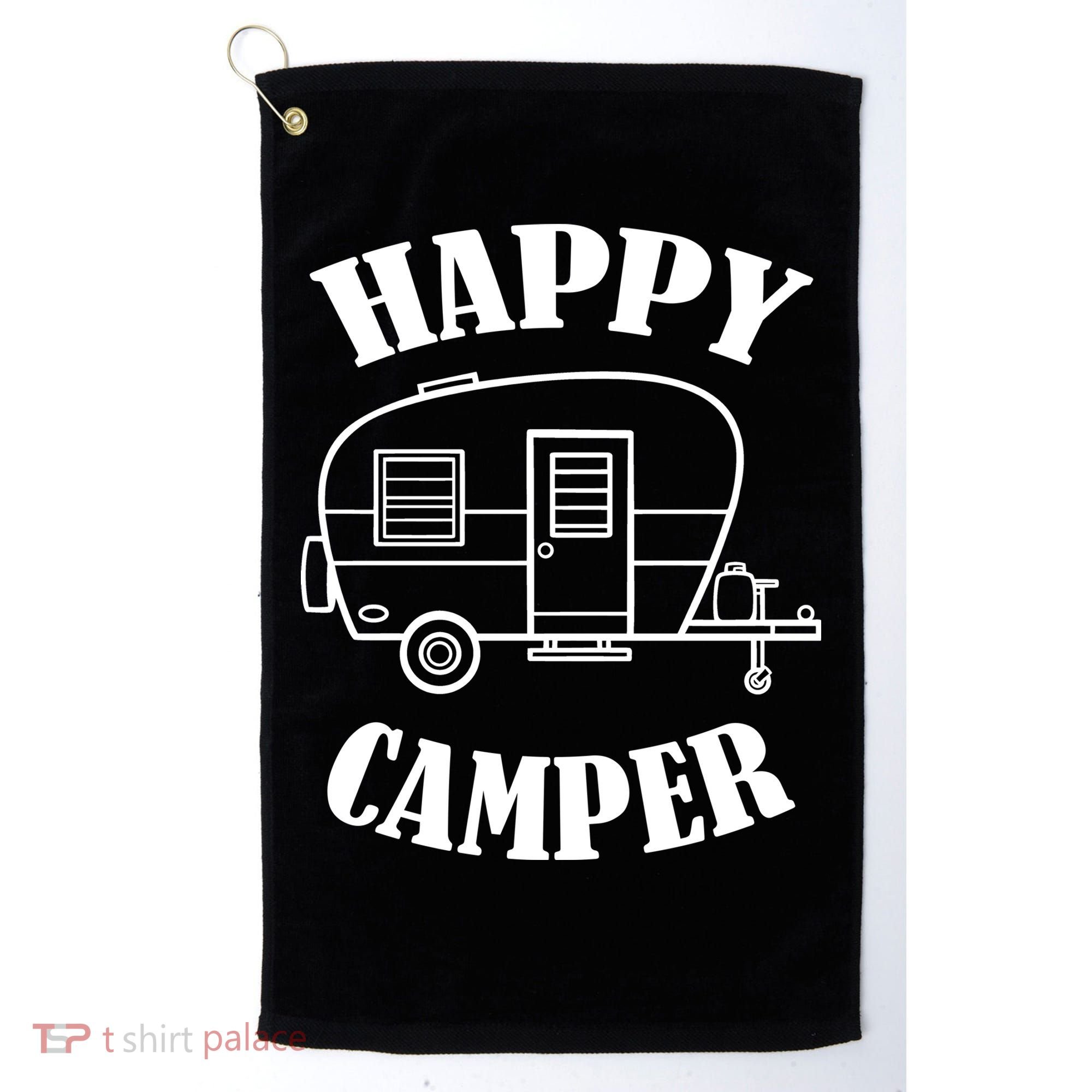 Happy Camper Trailer Golf Towel