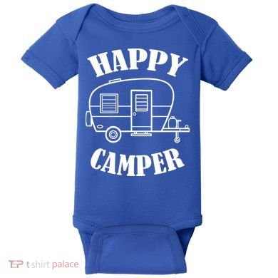 Happy Camper Trailer Baby Bodysuit