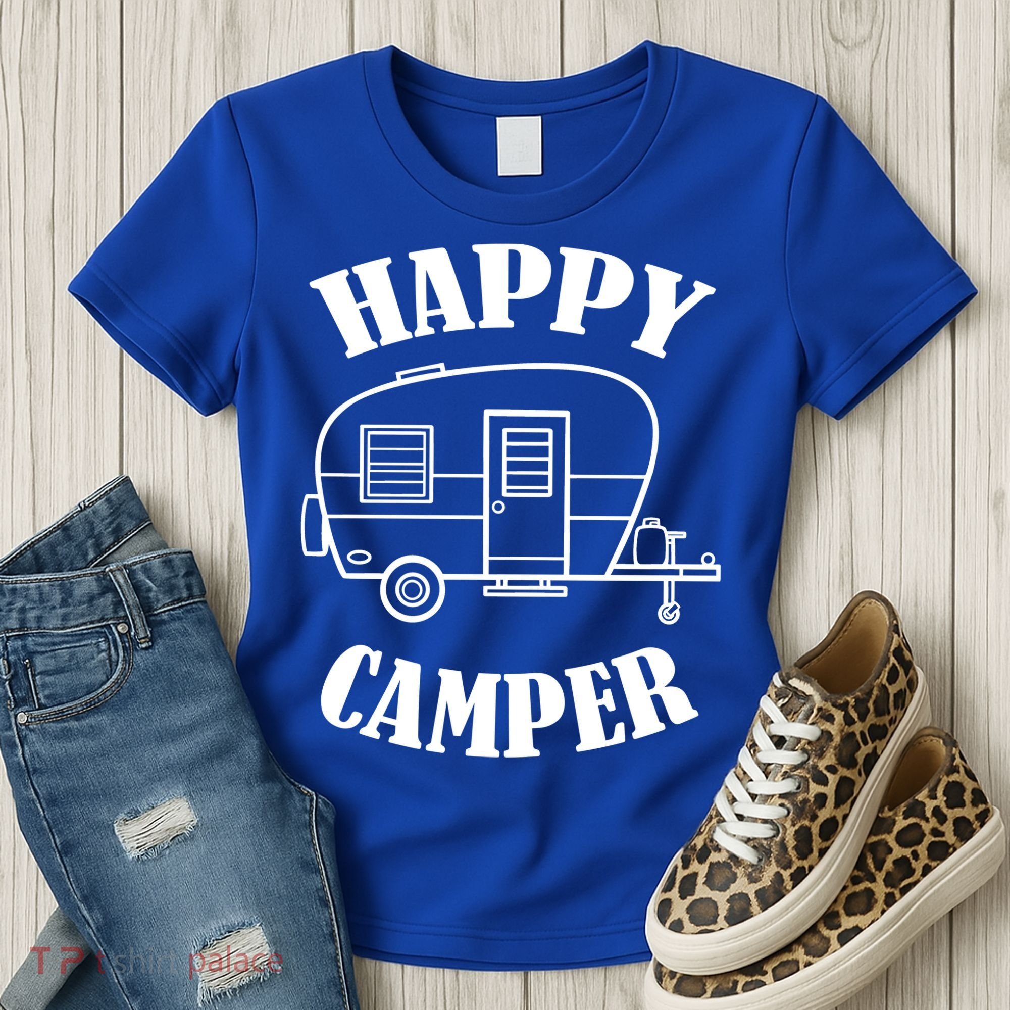 Happy Camper Trailer Women's T-Shirt