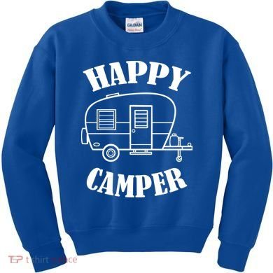 Happy Camper Trailer Kids Sweatshirt
