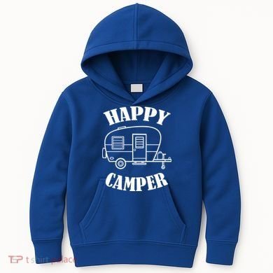 Happy Camper Trailer Kids Hoodie