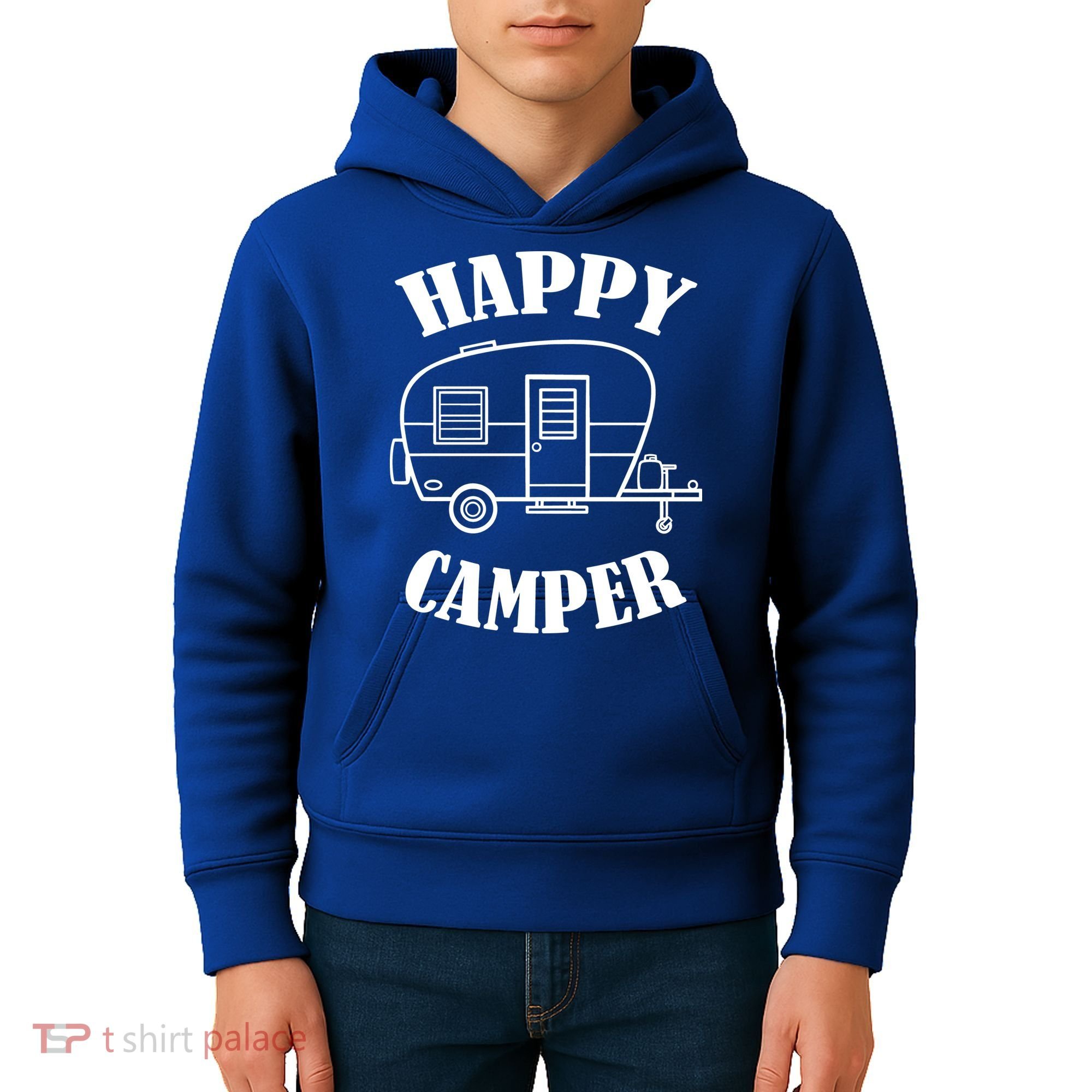 Happy Camper Trailer Kids Hoodie