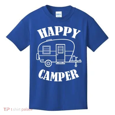 Happy Camper Trailer Kids T-Shirt