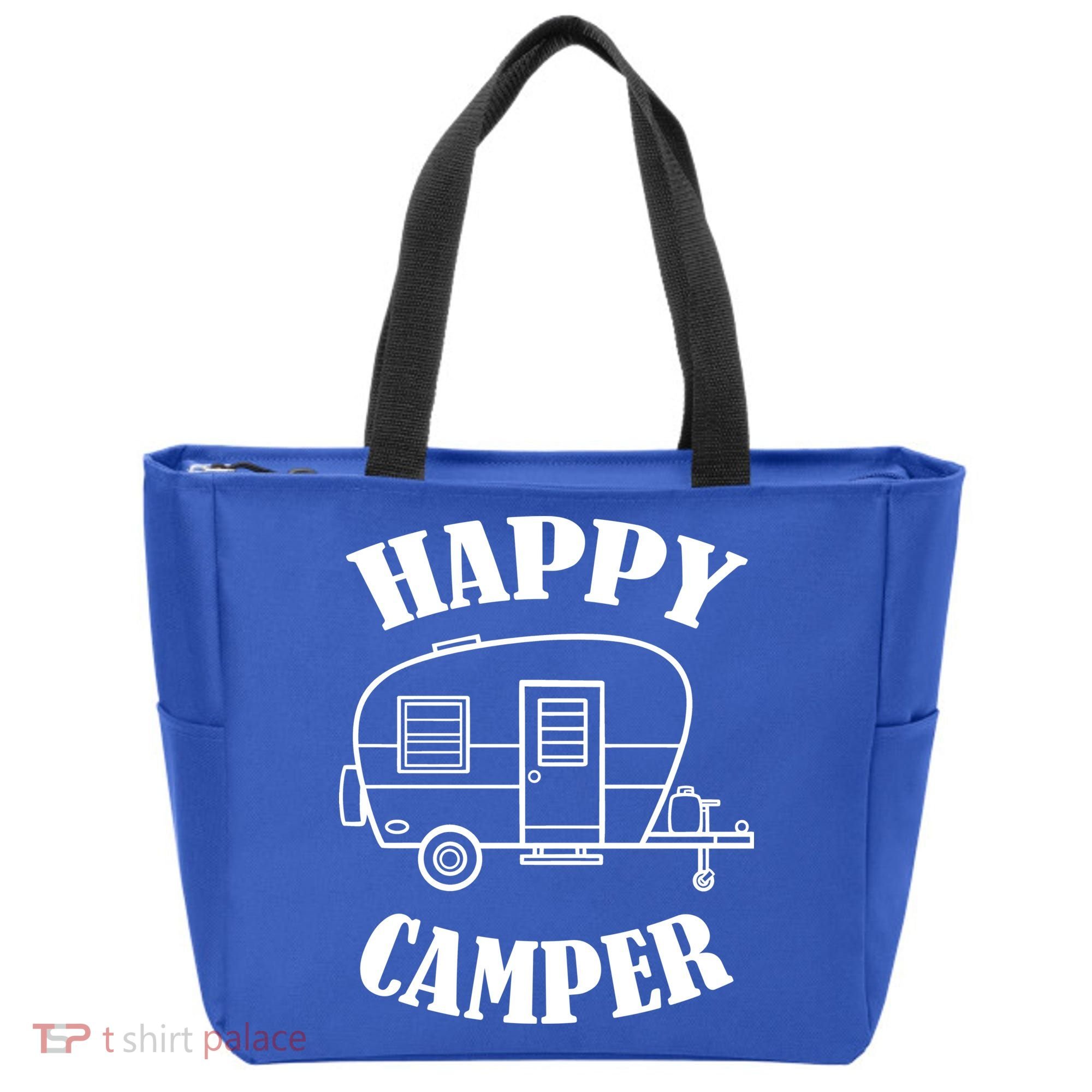 Happy Camper Trailer Tote Bag