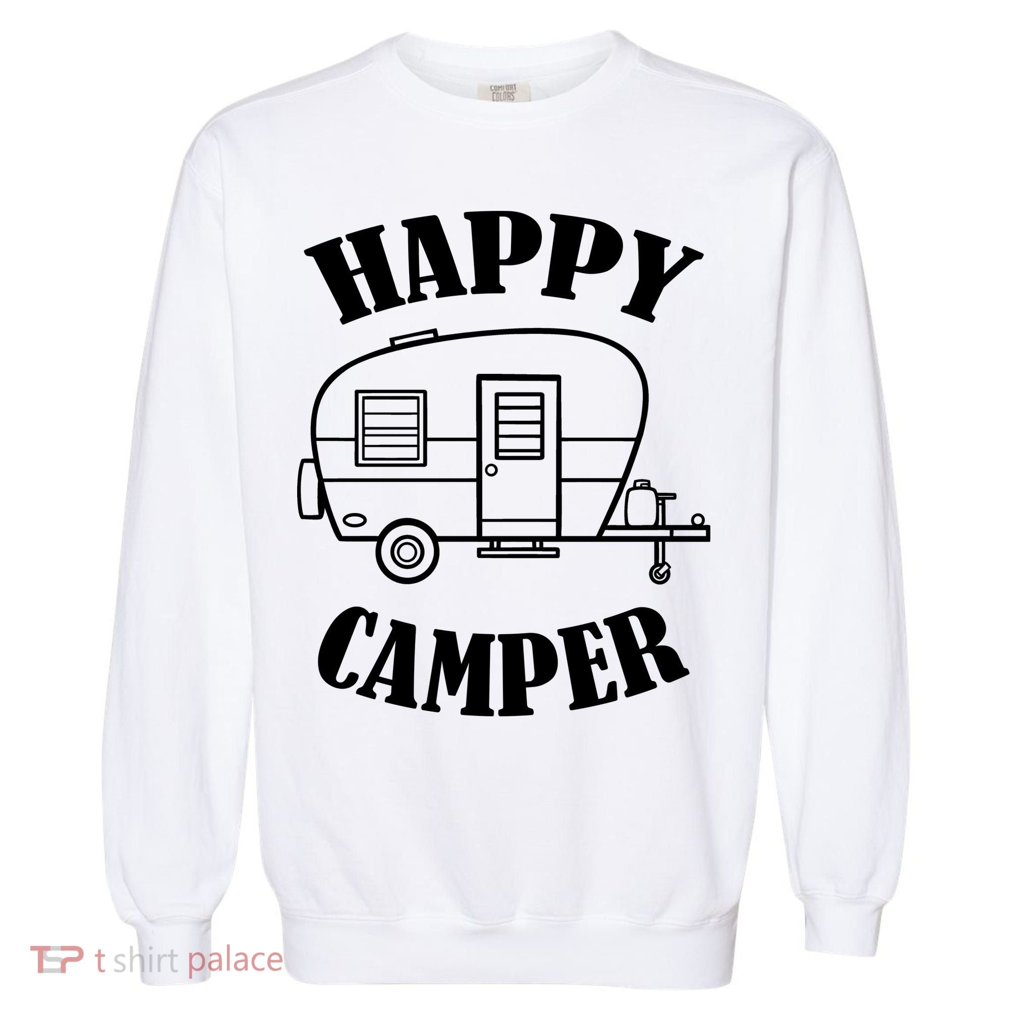 Happy Camper Trailer Garment-Dyed Sweatshirt