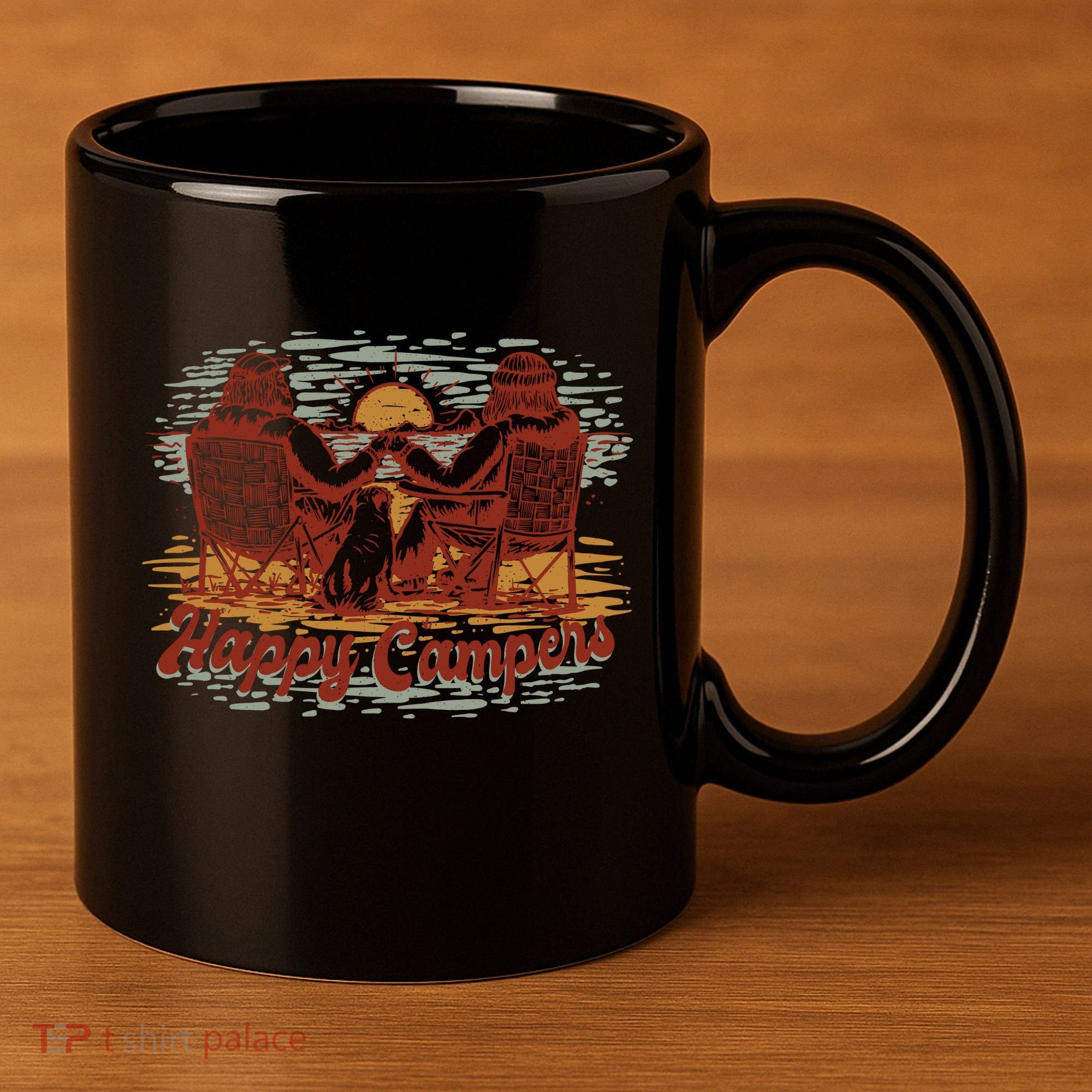 Happy Campers 11oz C Handle Ceramic Mug