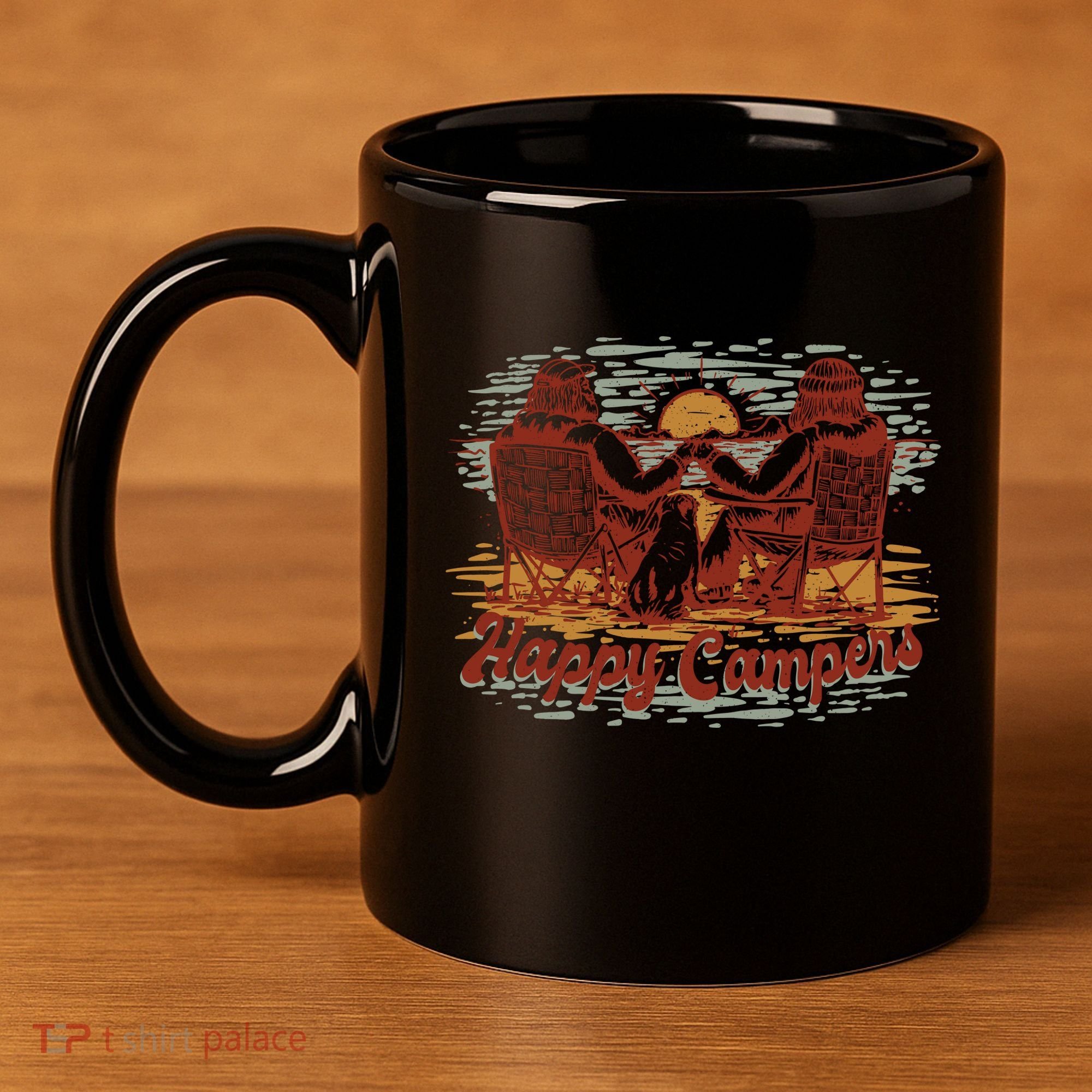 Happy Campers 11oz C Handle Ceramic Mug
