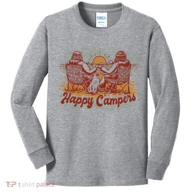 Happy Campers Kids Long Sleeve Shirt