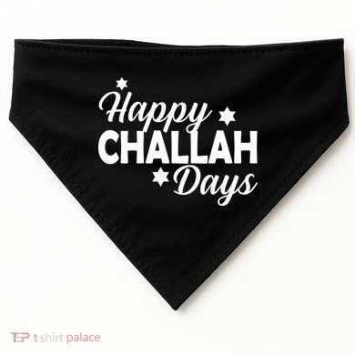 Happy Challah Days USA-Made Doggie Bandana