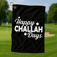 Happy Challah Days Golf Towel thumb 1