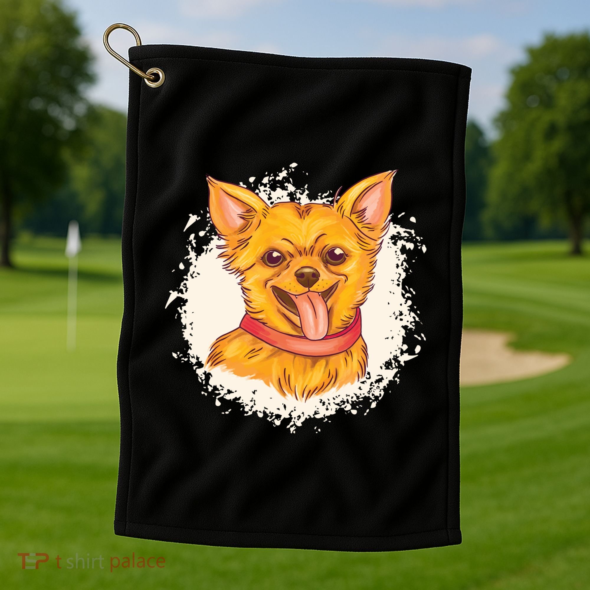 Happy Chihuahua Golf Towel
