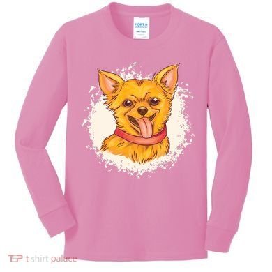 Happy Chihuahua Kids Long Sleeve Shirt