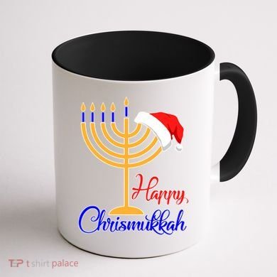 Happy Chrismukkah Christmas Hanukkah Coffee Mug back