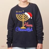 Happy Chrismukkah Christmas Hanukkah Women's Sweatshirt thumb 0