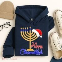 Happy Chrismukkah Christmas Hanukkah Hoodie thumb 4