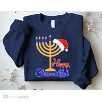 Happy Chrismukkah Christmas Hanukkah Sweatshirt thumb 2