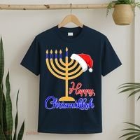 Happy Chrismukkah Christmas Hanukkah T-Shirt thumb 2