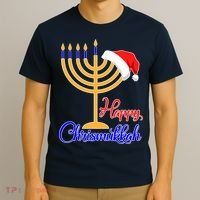 Happy Chrismukkah Christmas Hanukkah T-Shirt thumb 3