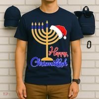 Happy Chrismukkah Christmas Hanukkah T-Shirt thumb 6