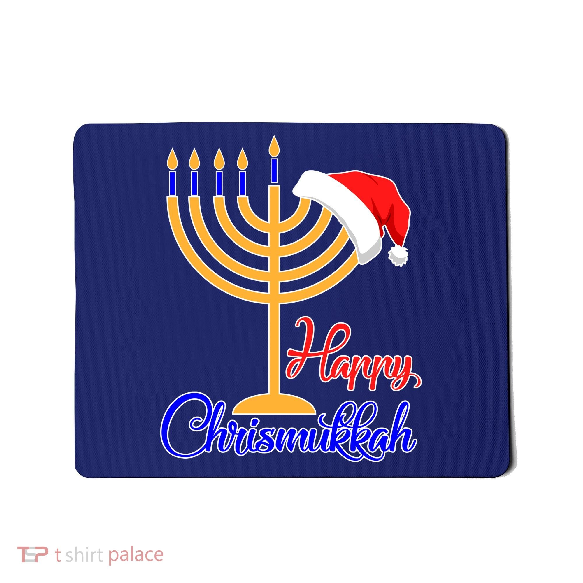 Happy Chrismukkah Christmas Hanukkah Mousepad