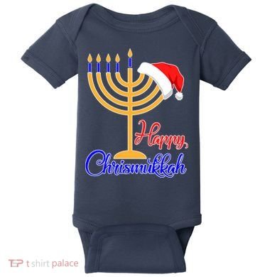 Happy Chrismukkah Christmas Hanukkah Baby Bodysuit