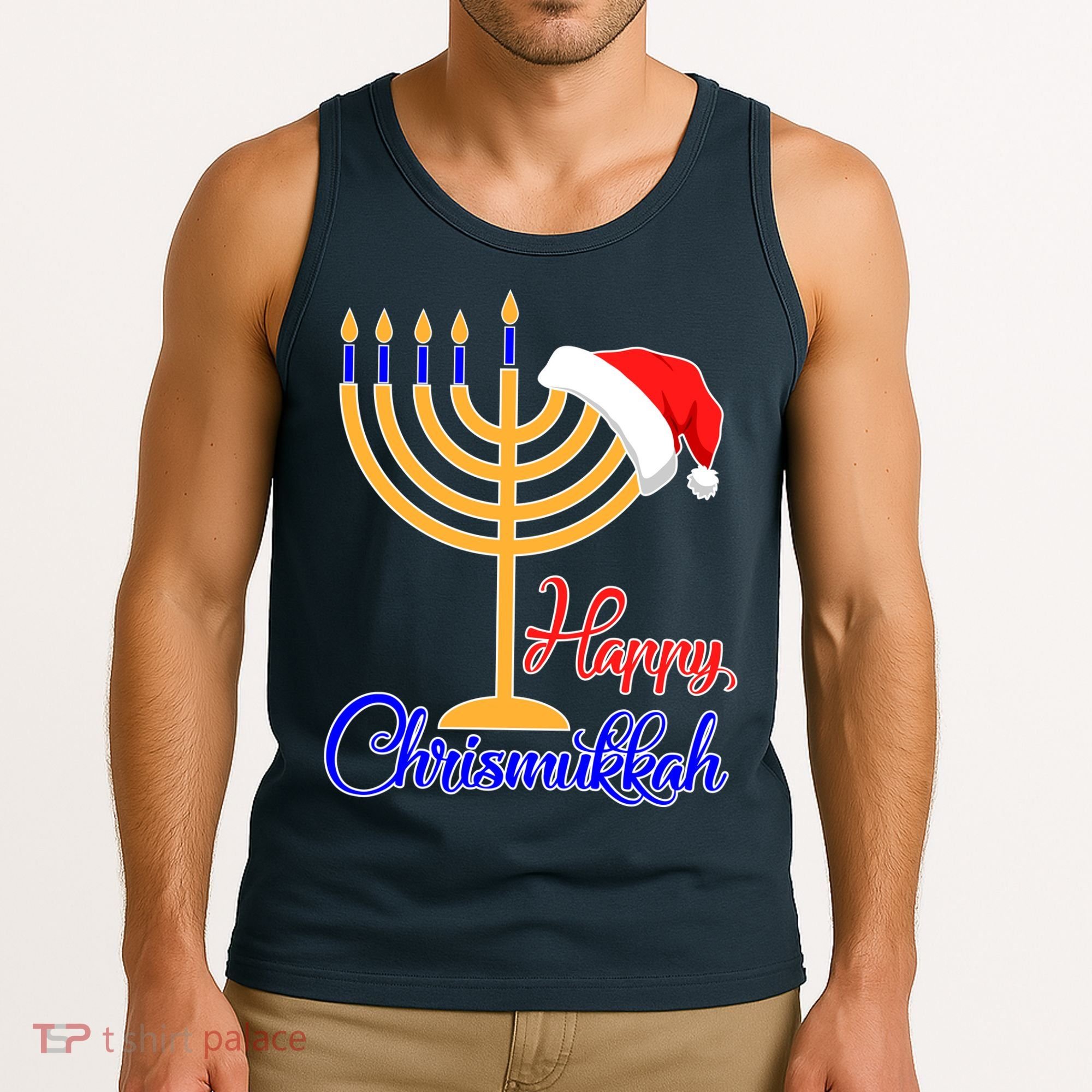 Happy Chrismukkah Christmas Hanukkah Tank Top