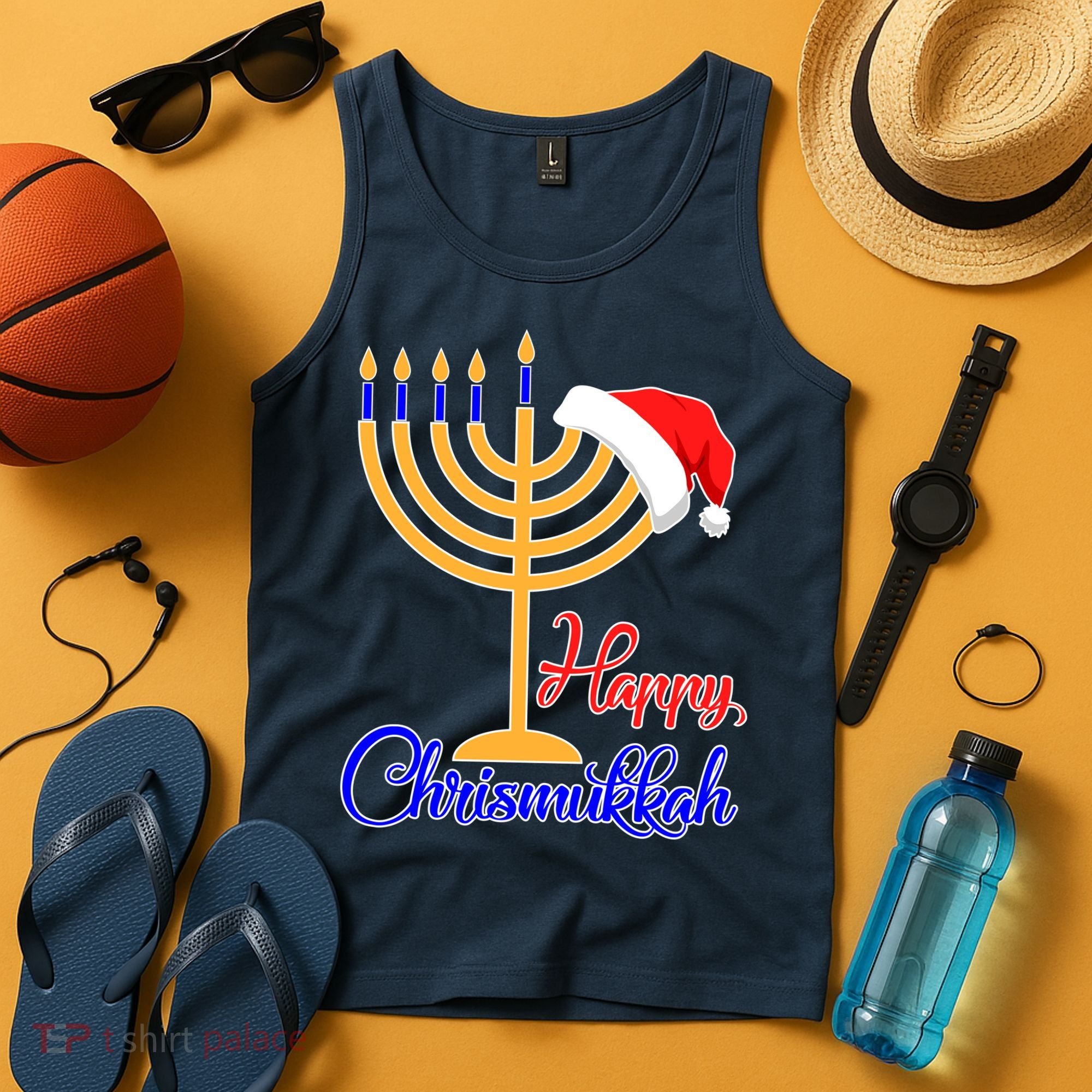 Happy Chrismukkah Christmas Hanukkah Tank Top