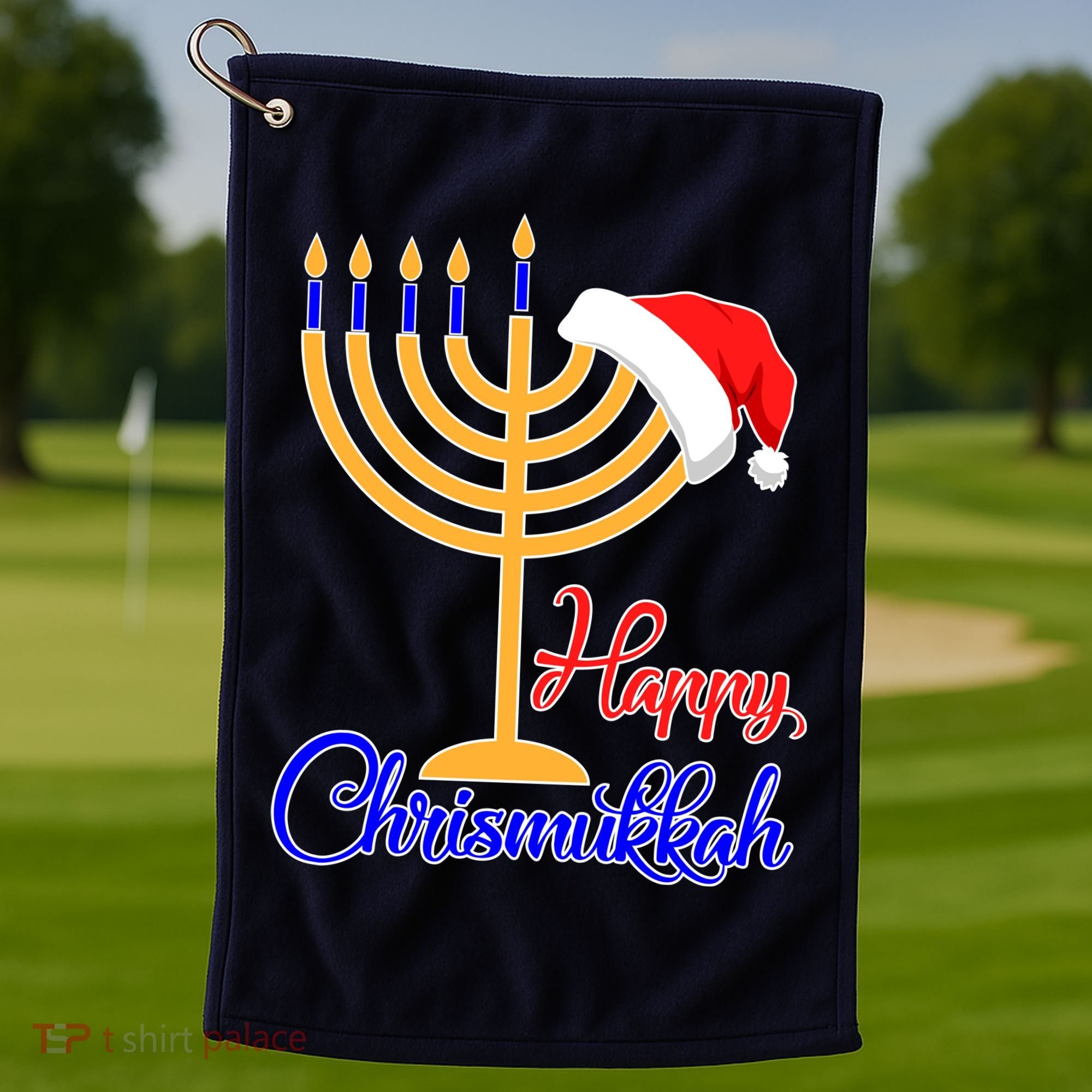 Happy Chrismukkah Christmas Hanukkah Golf Towel