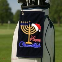 Happy Chrismukkah Christmas Hanukkah Golf Towel thumb 2