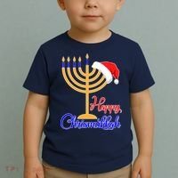Happy Chrismukkah Christmas Hanukkah Toddler T-Shirt thumb 2
